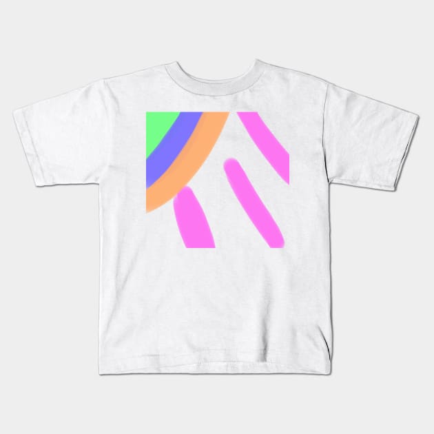 Colorful watercolor art design Kids T-Shirt by Simplecooldesignss